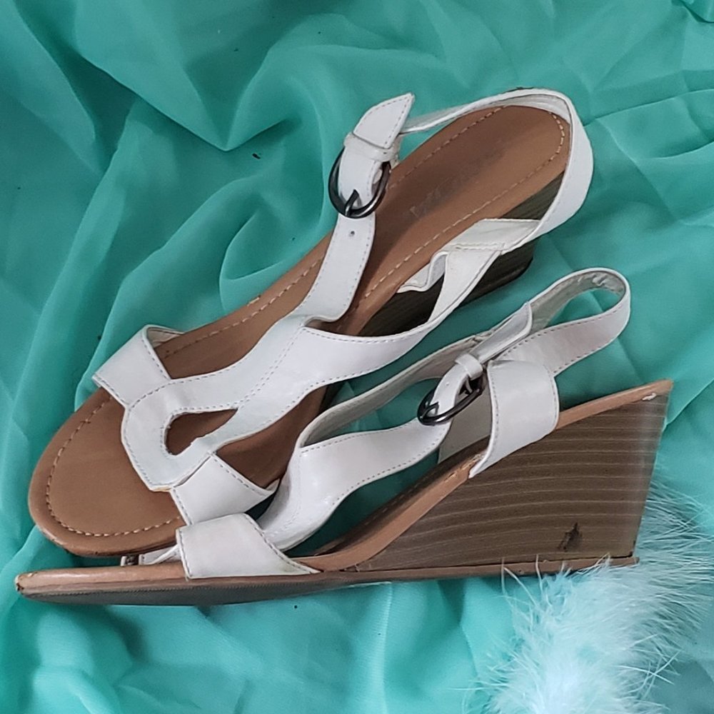 white sandals